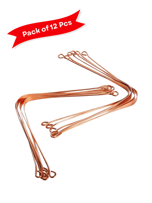 Set of 12 copper tongue scrapers for fresh breath