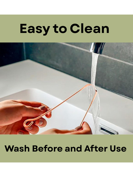 12 Pcs Pure Copper Tongue Cleaner / Scraper (Oral Hygiene, Fresh Breath & Bacteria Removal)