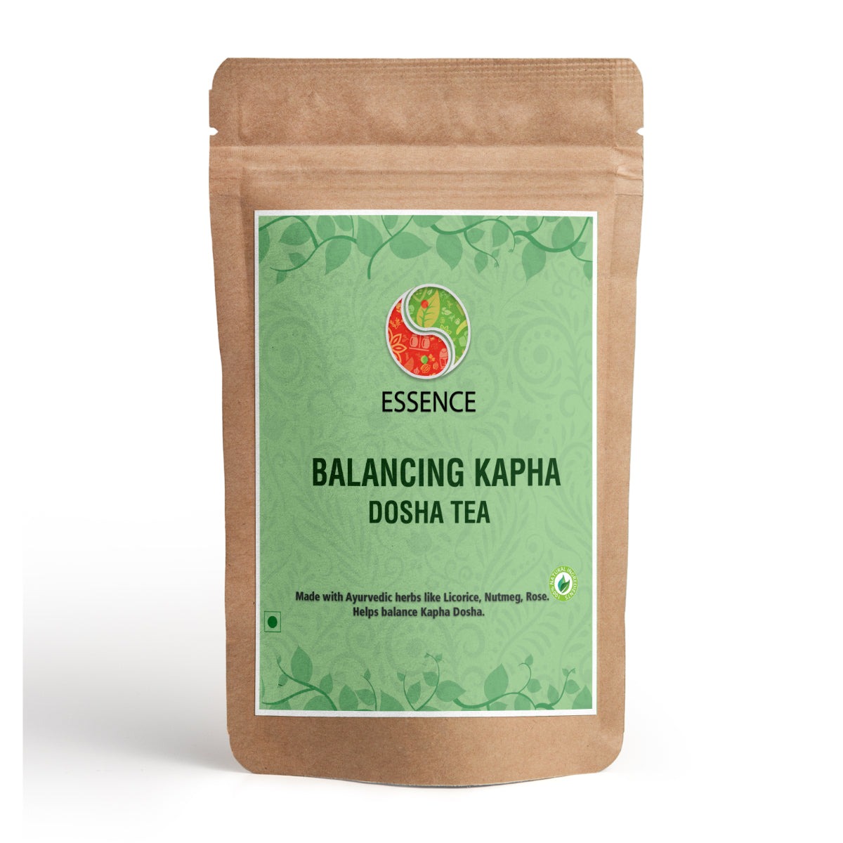 Ayurveda Balancing Kapha Dosha Herbal Tea, with Licorice, Nutmeg, Rose, Caffeine Free - 200gm