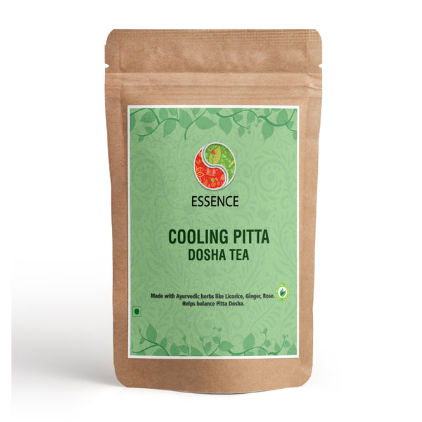 Ayurveda Cooling Pitta Dosha Herbal Tea, with Licorice, Fennel, Brahmi, Caffeine Free - 200gm