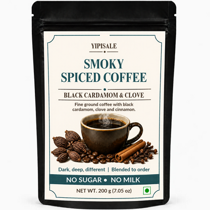 Black Cardamom & Clove Coffee | Smoky Spiced, Fine-Ground, 200 g