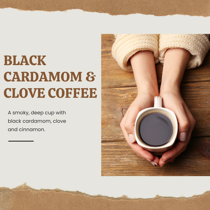 Black Cardamom & Clove Coffee | Smoky Spiced, Fine-Ground, 200 g