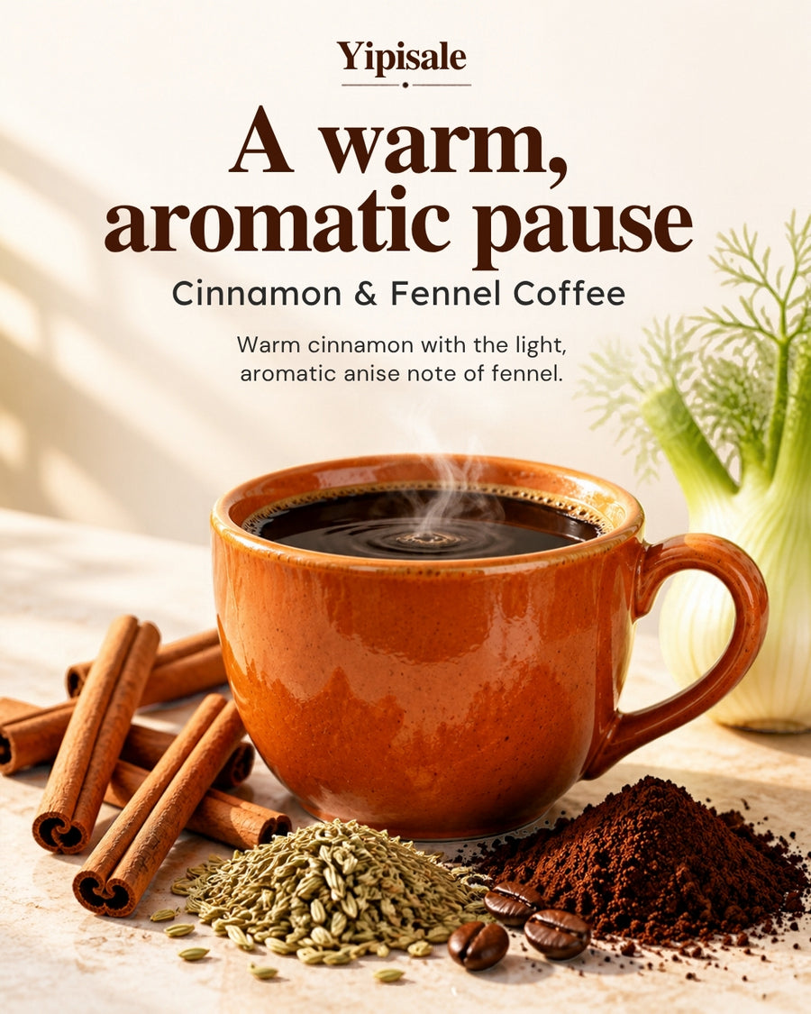 Cinnamon & Fennel Coffee | Café-Style Spiced, Fine-Ground, 200 g