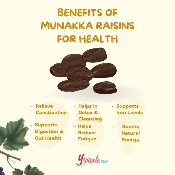 Dry Munakka Raisins | Premium Dried Grapes | Natural Source Of Antioxidants, Potassium & Fiber | Healthy Snack