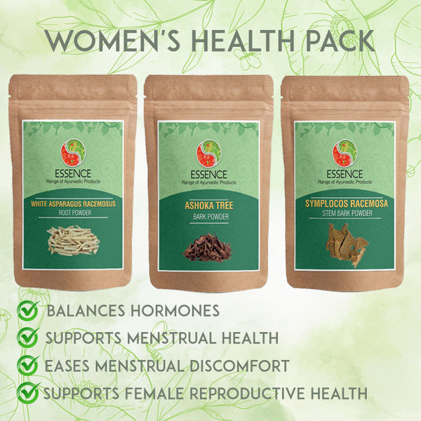 Essence Ayurvedic WOMEN'S Health Pack, for Balances Hormones, Menstrual Discomfort, Reproductive Health