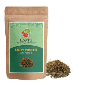 Essence Bacopa Monnieri Leaf Powder, Brahmi Herb for Memory and Concentration