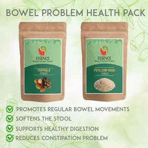 Essence Bowel Problem Ayurvedic Herbal Health Pack, Triphala, Psyllium Husk