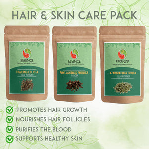 Essence Hair and Skin Care Ayurvedic Herbal Health Pack, For Hair Growth, Healthy Skin