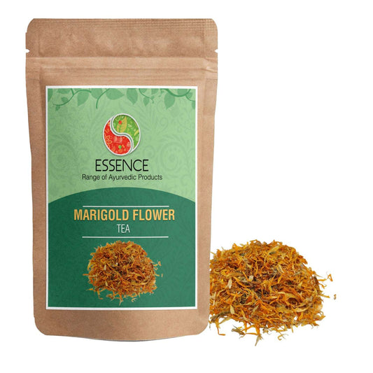 Essence Marigold Herbal Tea, Natural Sun Dried Marigold Flowers, Calendula Detox Tea, Anti-Inflammatory, Eases Menstrual Pain