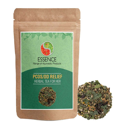 Essence PCOS, PCOD Ayurvedic Herbal Tea for Women, Hormone Balance, Period & Weight, Caffeine Free, She Balance Tea