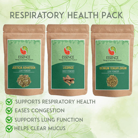 Essence Respiratory Support Ayurvedic Herbal Health Pack, For Immunity, Congestion