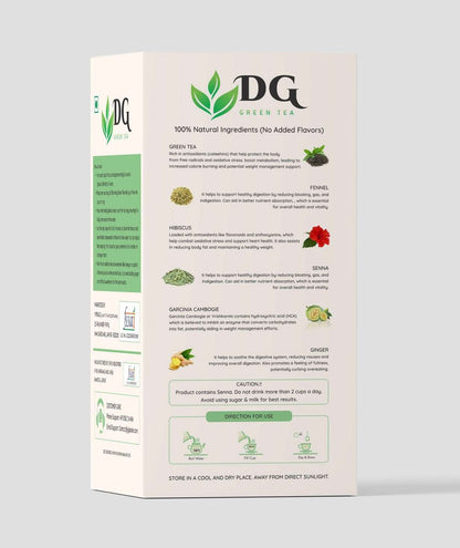 DG Herbal Slimming Green Tea: Boost Digestion, Manage Weight made with Natural Herbs - Yipisale Product - 25 Tea Bags