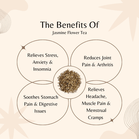 Jasmine Flower Tea | Anxiety & Digestive Pain Relief | Jasminum Sambac Herbal Tea