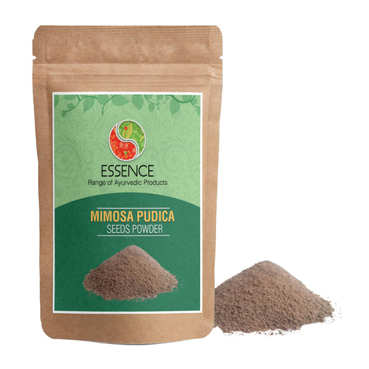 Mimosa Pudica seed powder in eco-friendly packaging for herbal health benefits