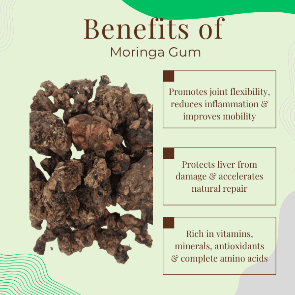 Moringa Gum | Joint Pain & Liver Health Relief | Moringa Oleifera Raw Resin