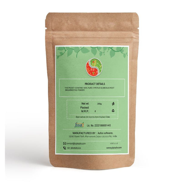 Essence Cyperus Scariosus Root Powder, Nagarmotha Herb for Indigestion and Bloating