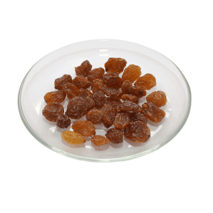 Dry Munakka Raisins on glass dish for food category