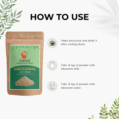 Rauvolfia Serpentina Root Powder how to use