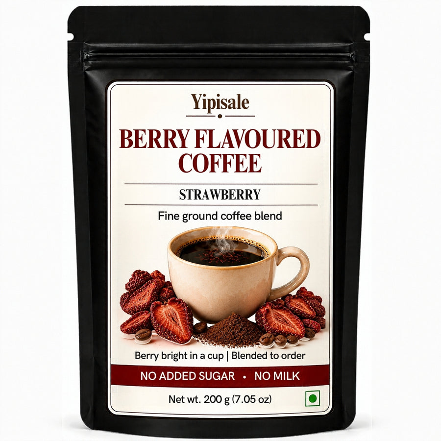 Strawberry Coffee | Berry Flavored, Fine-Ground, 200 g