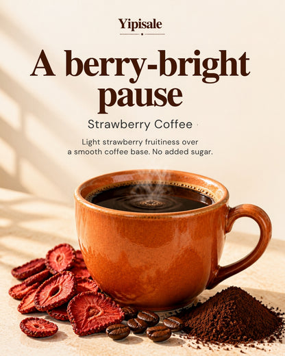 Strawberry Coffee | Berry Flavored, Fine-Ground, 200 g