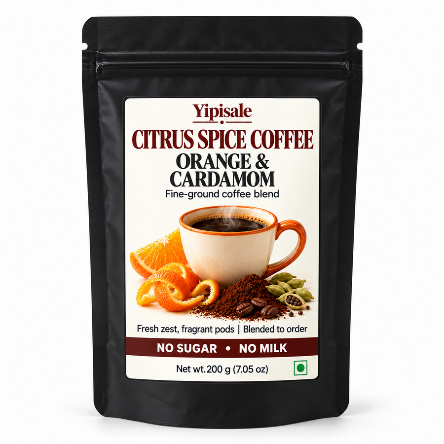 Orange & Cardamom Coffee | Aromatic Citrus, Fine-Ground, 200 g