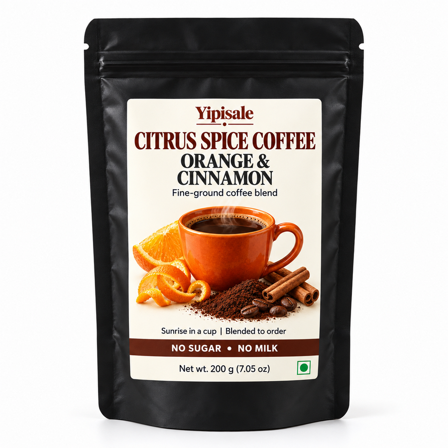 Orange & Cinnamon Coffee | Citrus Spiced, Fine-Ground, 200 g