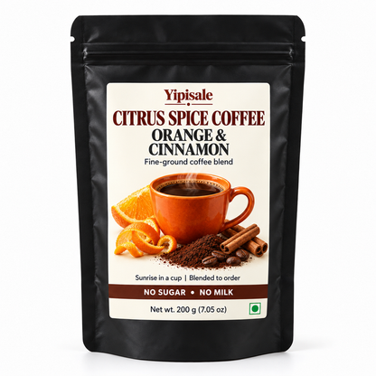 Orange & Cinnamon Coffee | Citrus Spiced, Fine-Ground, 200 g