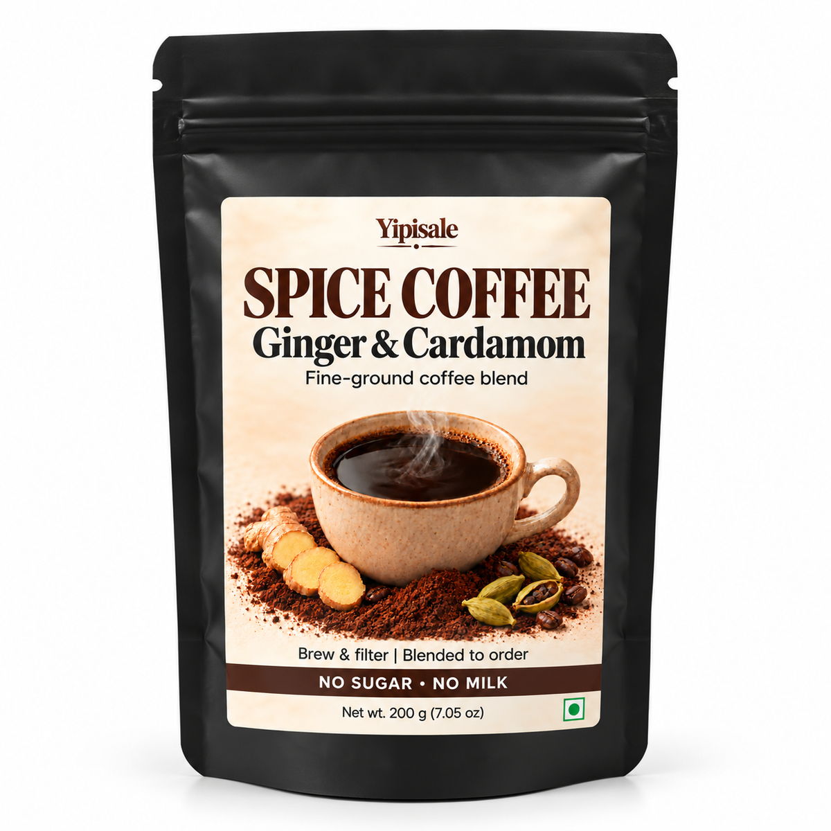 Ginger & Cardamom Coffee | Warm Spiced, Fine-Ground, 200 g