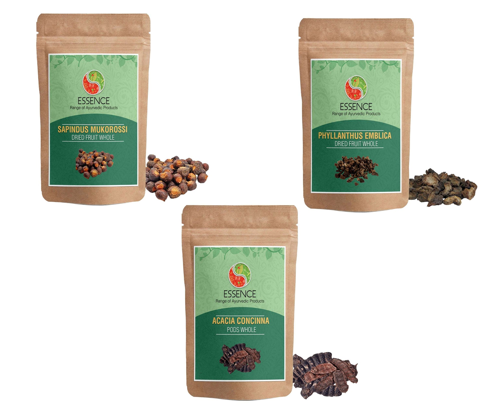 DIY Vegetarian Homemade Hair Care Kit, Indian Gooseberry, Acacia Concinna, Soapnut